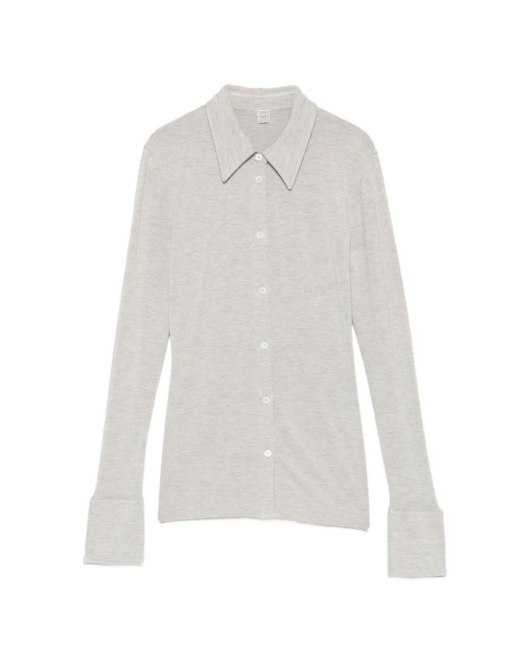 Totême White Fitted Jersey Shirt