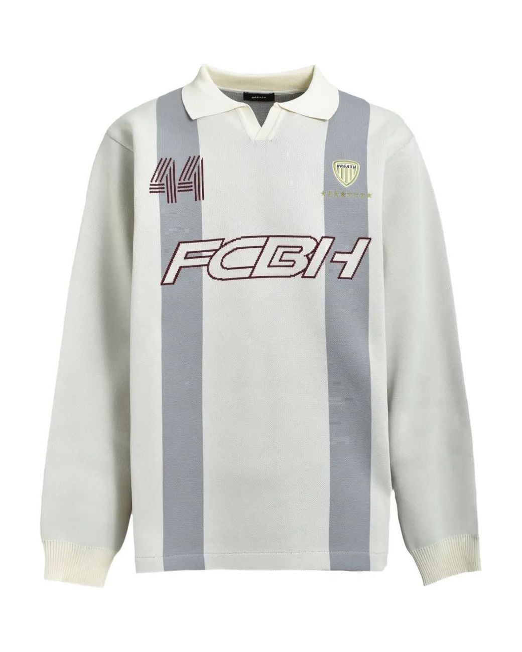 BREATH Gray Uniform Polo-Collar Sweater for men