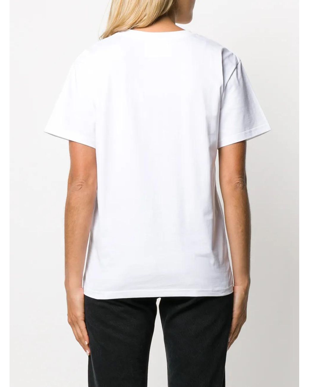 Alberta Ferretti White Sequinned Print T-Shirt