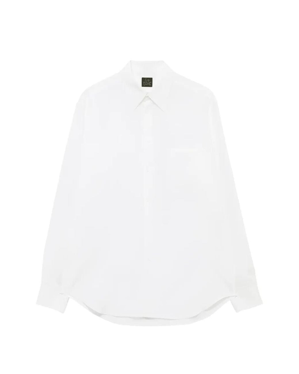 Yohji Yamamoto White Long-Sleeve Shirt for men