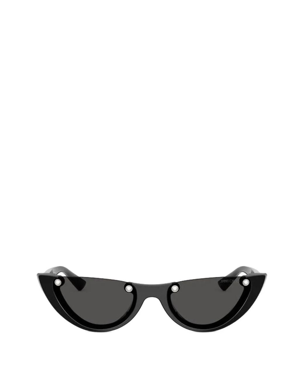 Jimmy Choo Black Beth Crystal-Embellished Cat-Eye Sunglasses