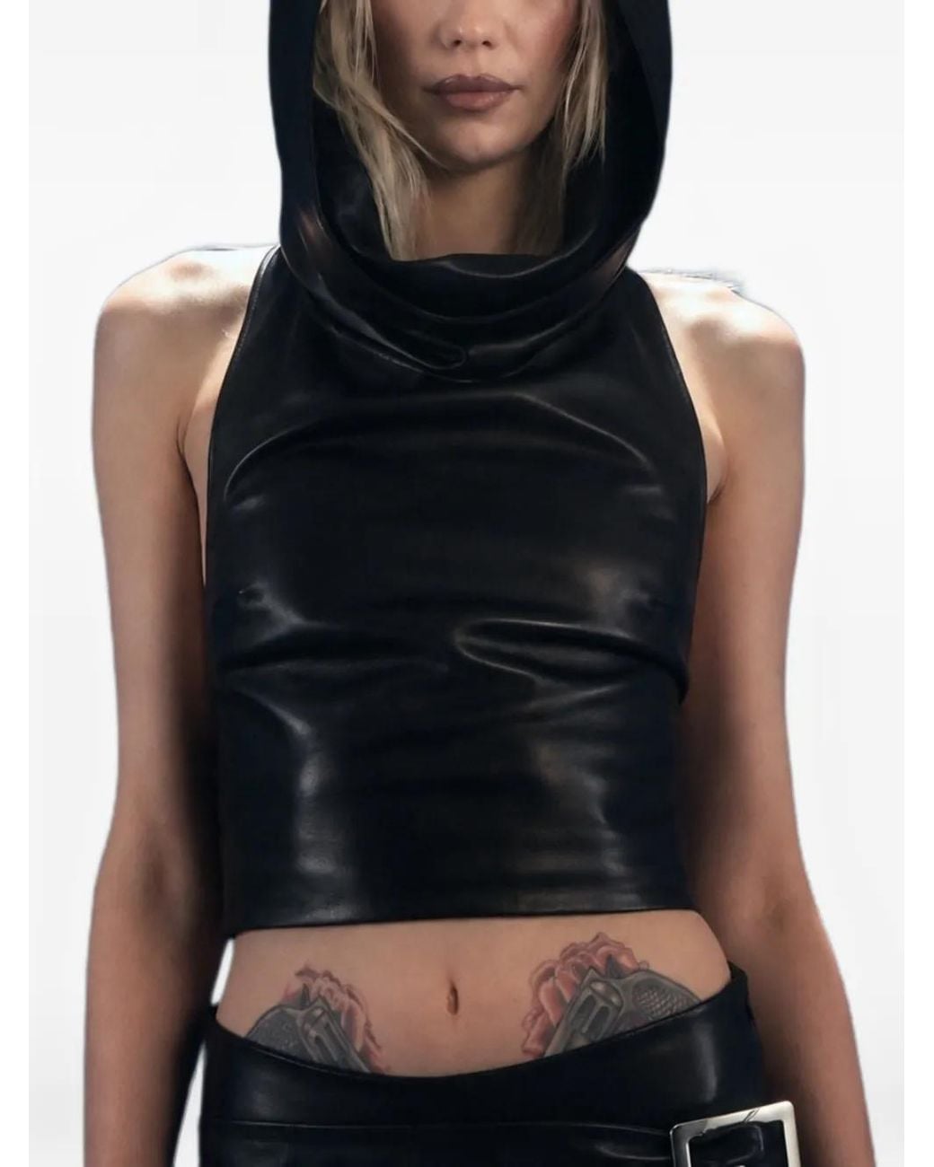 Heira Leatherwear Black Eclipse Backless Top