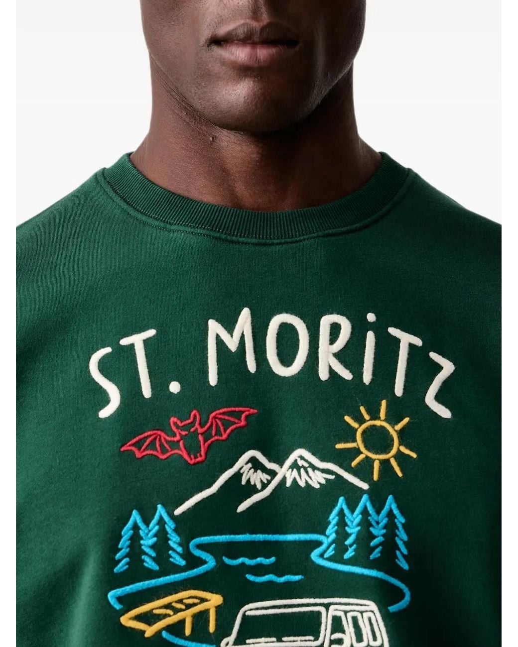 Mc2 Saint Barth Green Soho Cotton Sweatshirt for men