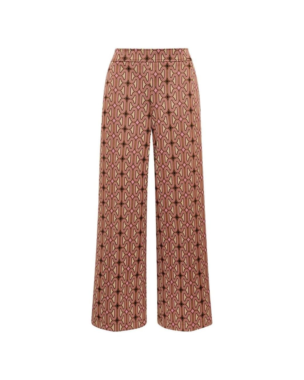 Maliparmi Brown Jacquard-Knit Flared Trousers