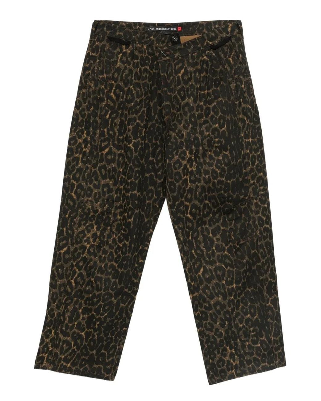 ANDERSSON BELL Gray Pantalon À Imprimé Animalier for men