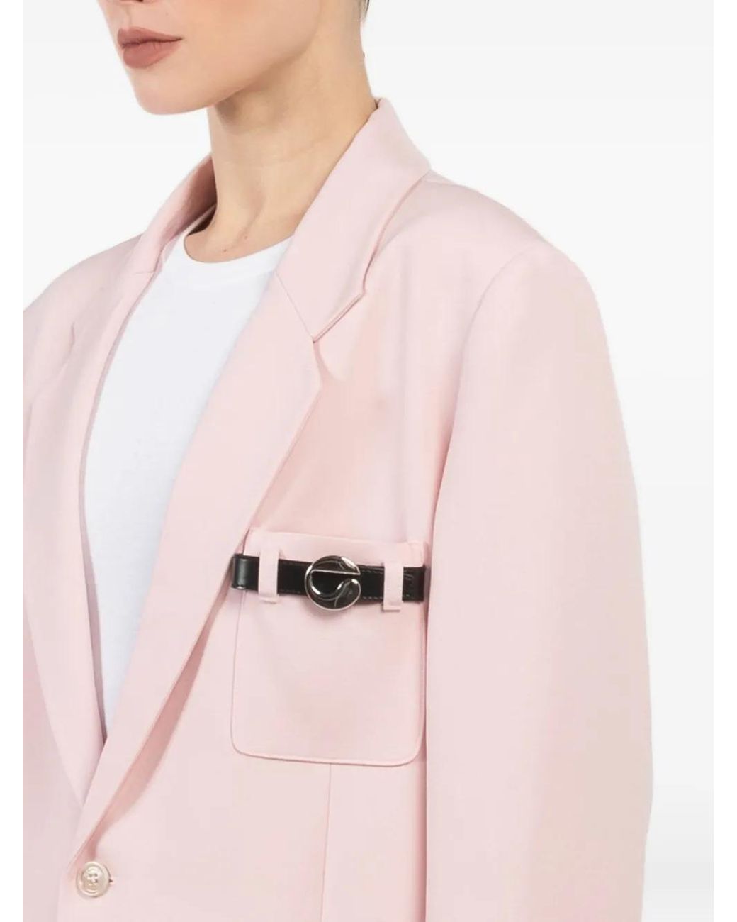 Coperni Pink Button-Up Blazer
