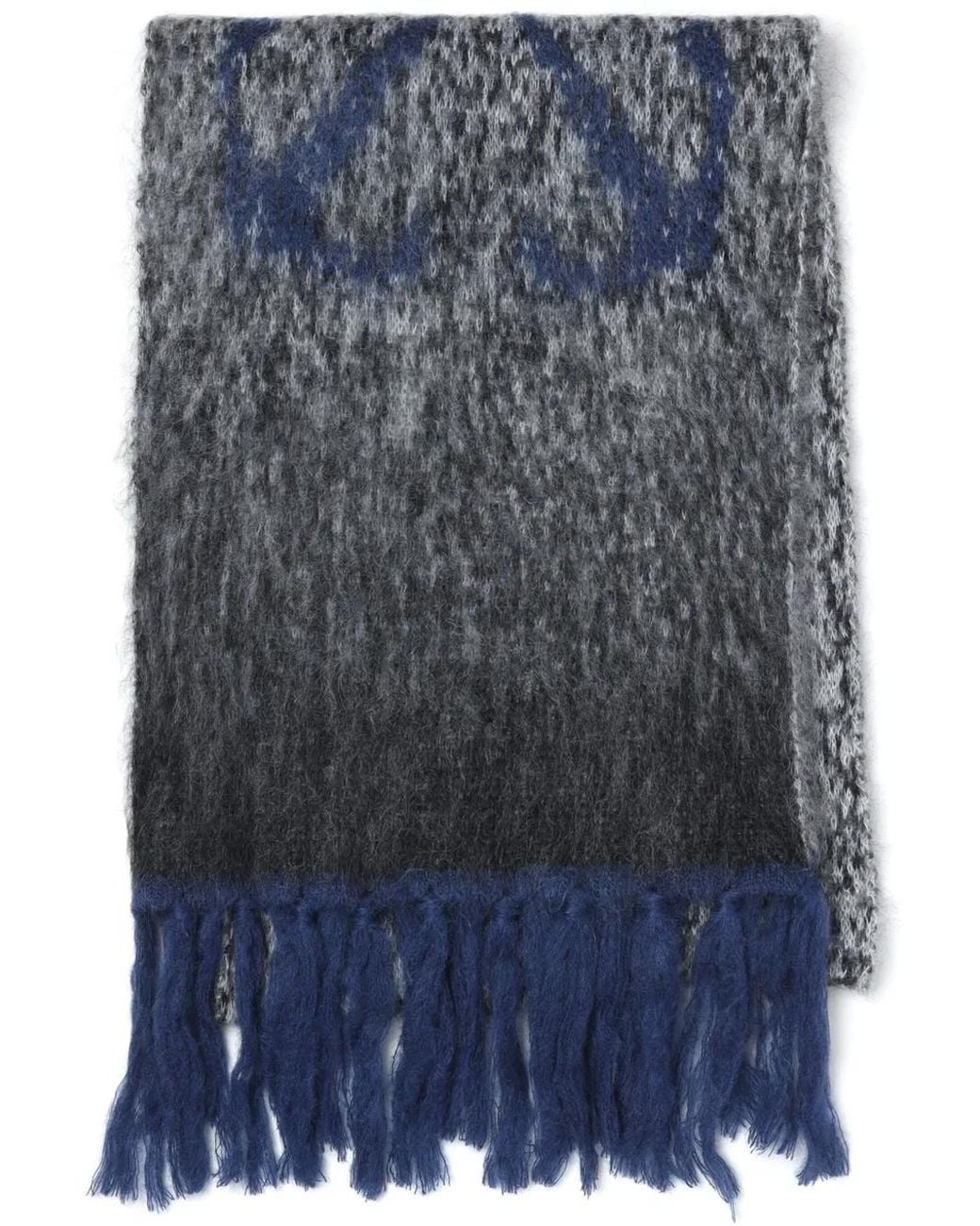 Off-White c/o Virgil Abloh Blue Mohair-Blend Scarf