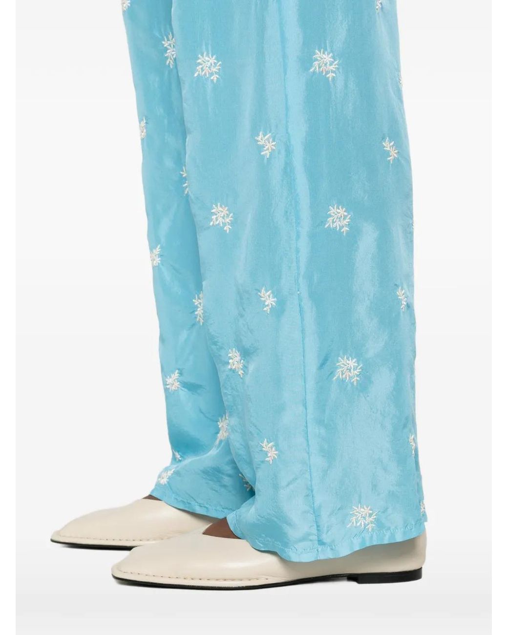 Forte_forte Blue Embroidered Trousers