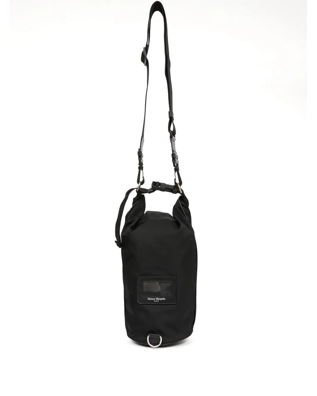 Maison Margiela Black Four-Stitch Shoulder Bag