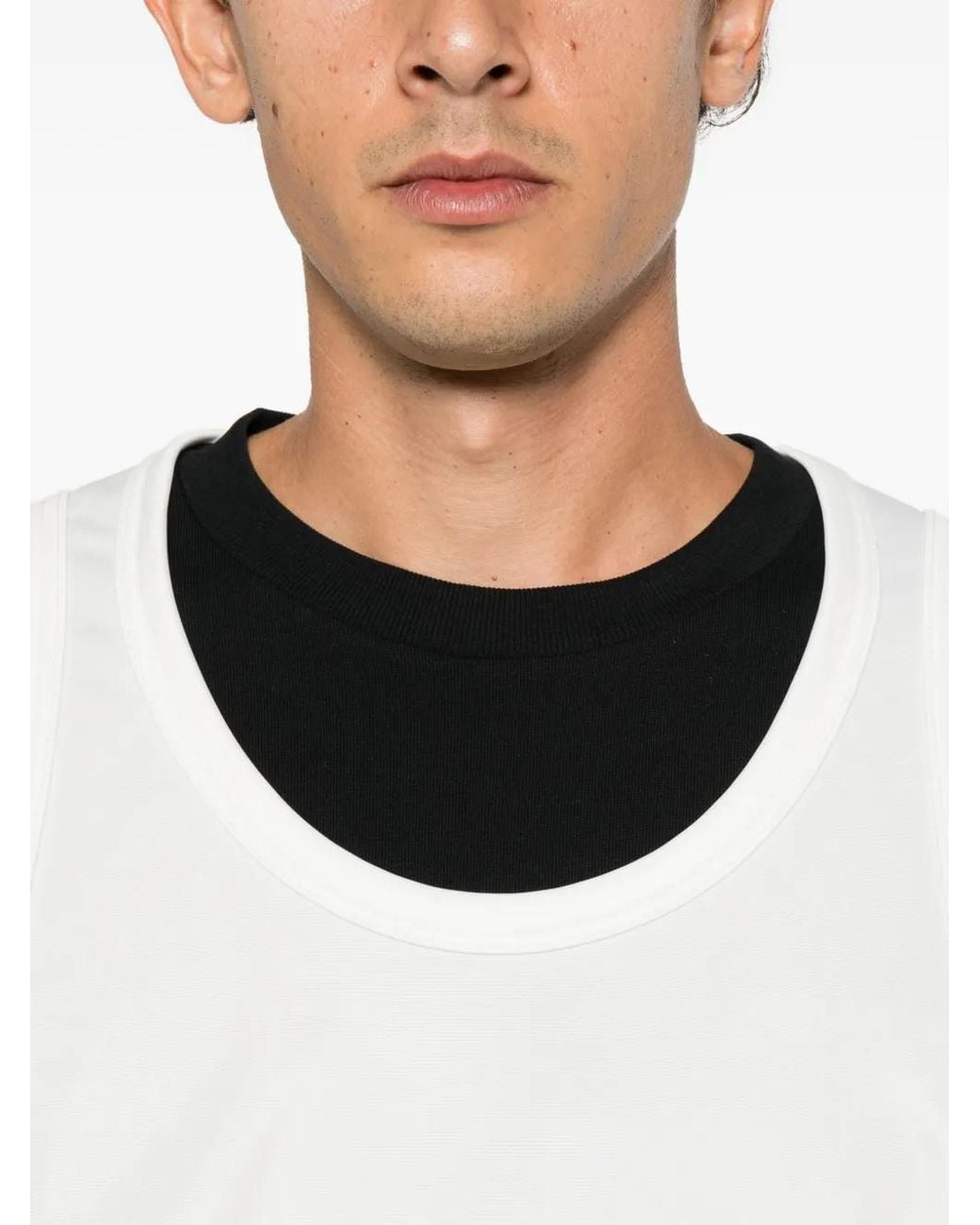 Comme des Garçons White Oversized Sleeveless T-Shirt for men
