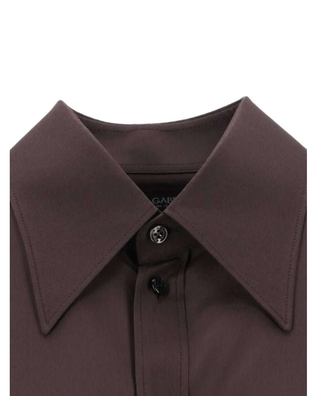 Dolce & Gabbana Brown Silk Long-Sleeve Shirt for men
