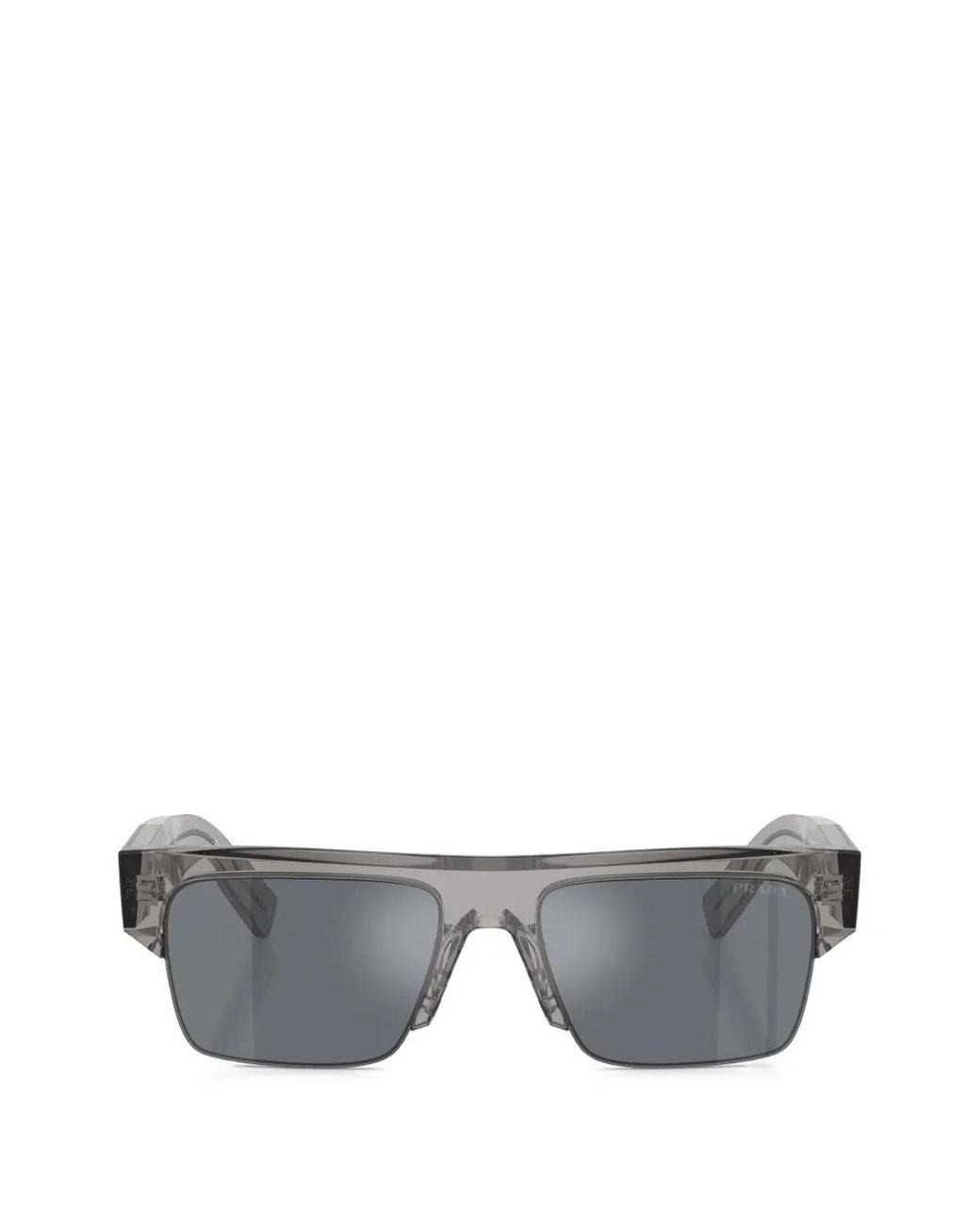 Prada Gray Lunettes De Soleil À Monture Carrée