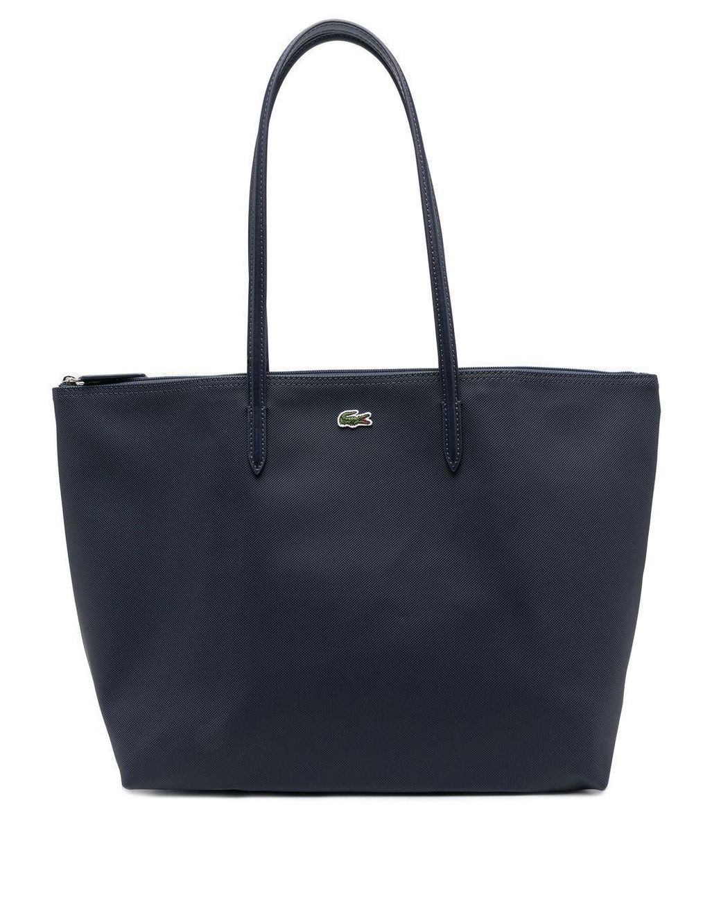 Lacoste Leather Concept Tote Bag in Blue Lyst UK