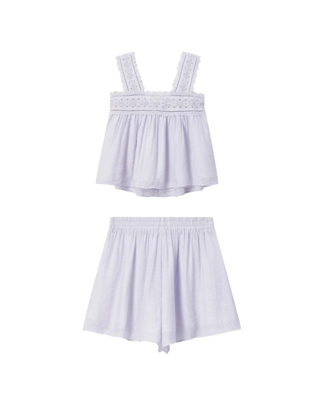 B+ AB Purple Lace-Trim Button-Up Jumpsuit