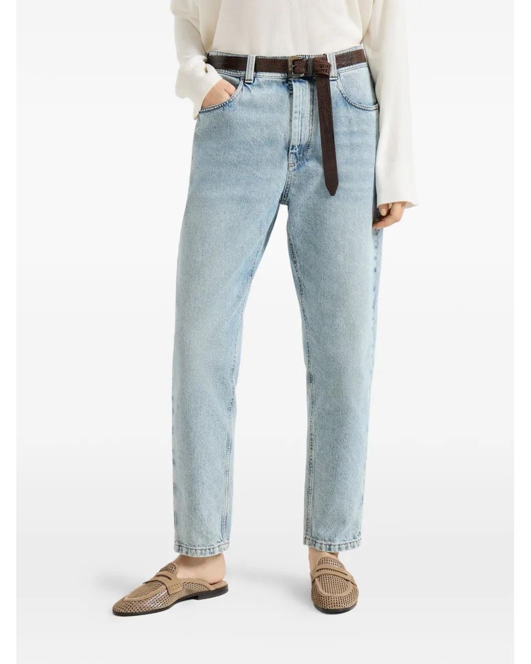 Brunello Cucinelli Blue Denim Baggy Jeans