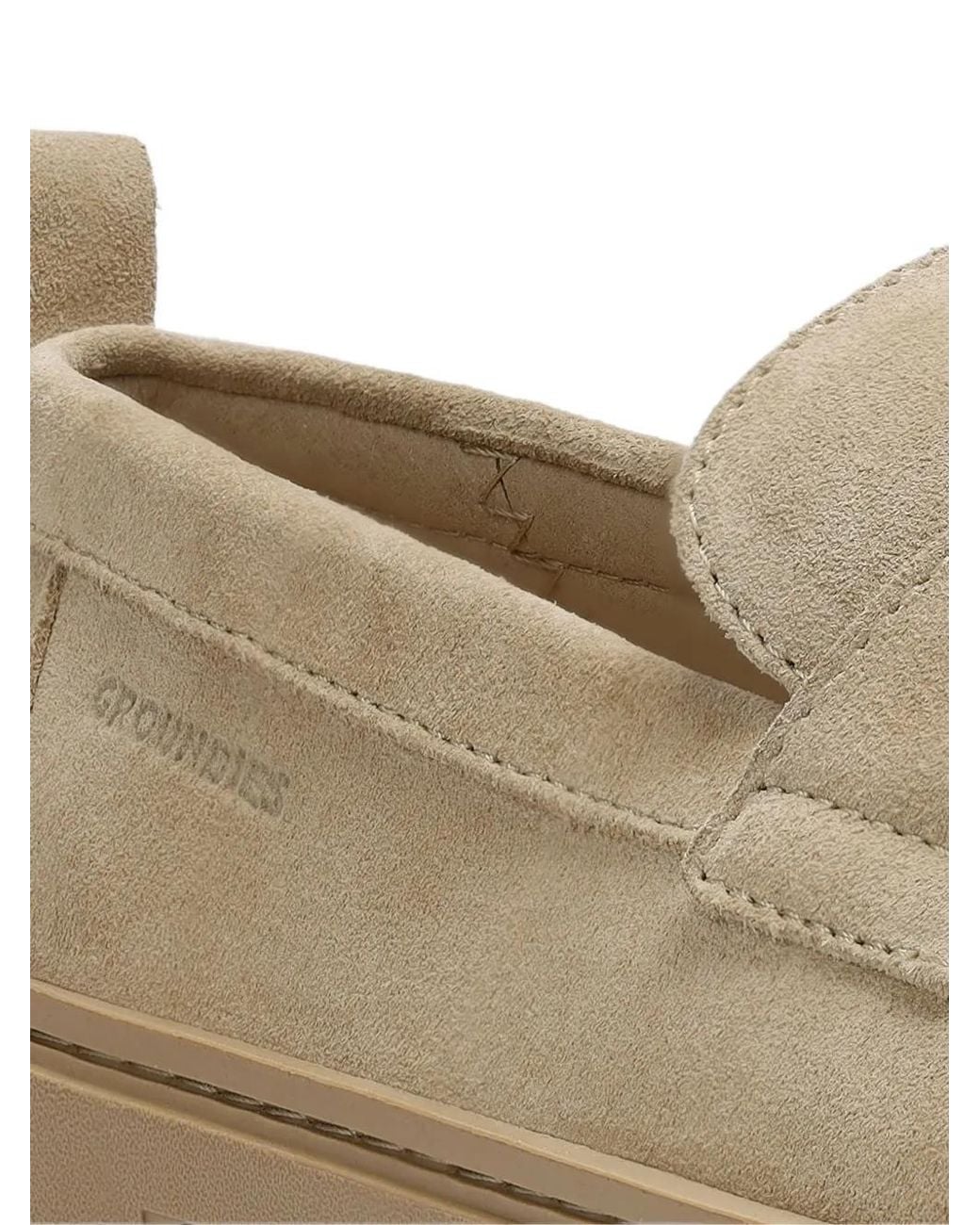 Groundies Natural Brisbane Calf-Suede Loafers for men