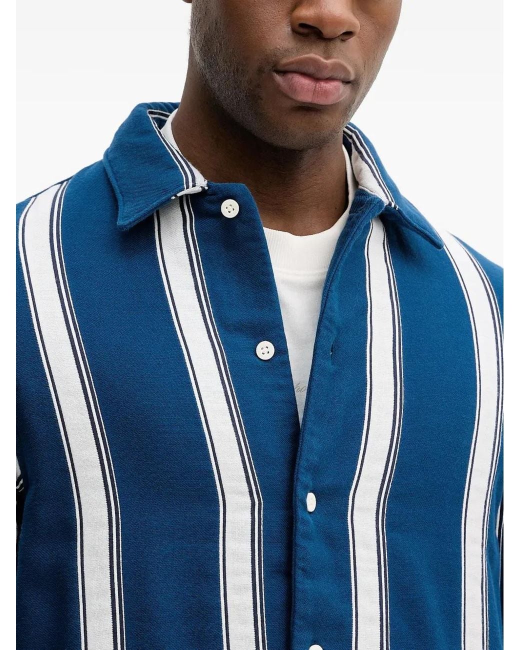 Marc O' Polo Blue Striped Button-Down Shirt for men