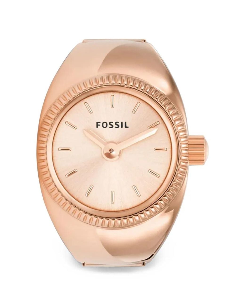 Fossil Pink Watch Ring 15Mm Watch