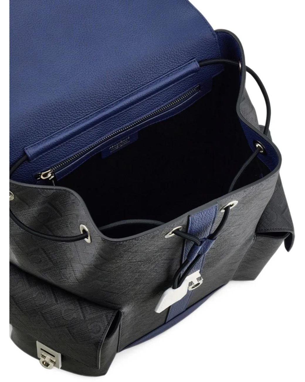 Ferragamo Blue Dual-Pocket Backpack for men