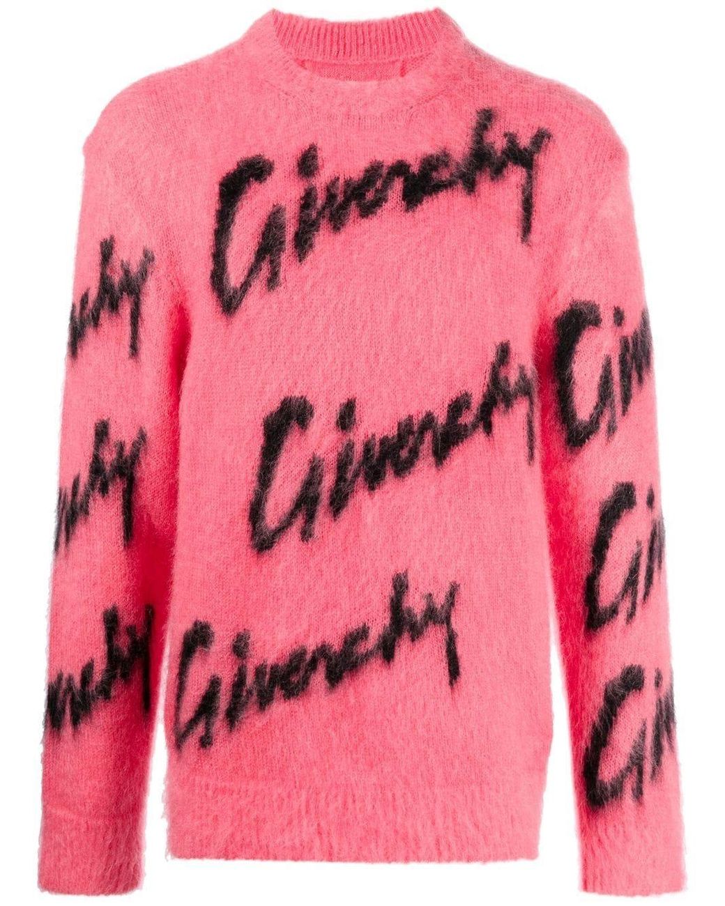 Givenchy Intarsia-knit Logo Jumper in Pink for Men | Lyst