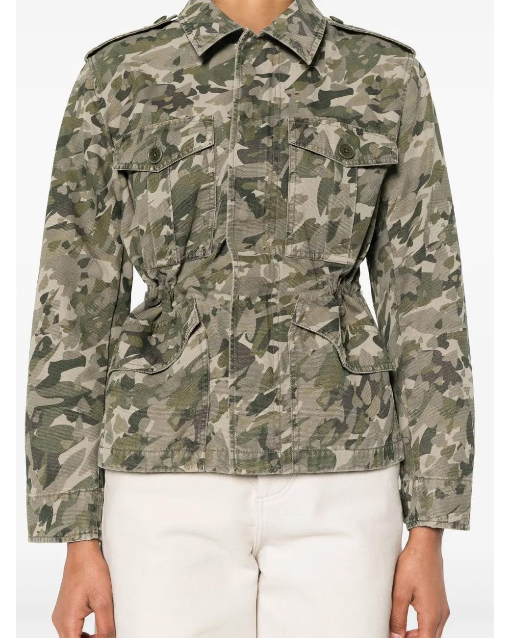 Zadig & Voltaire Green Krisa Camo Cotton Jacket