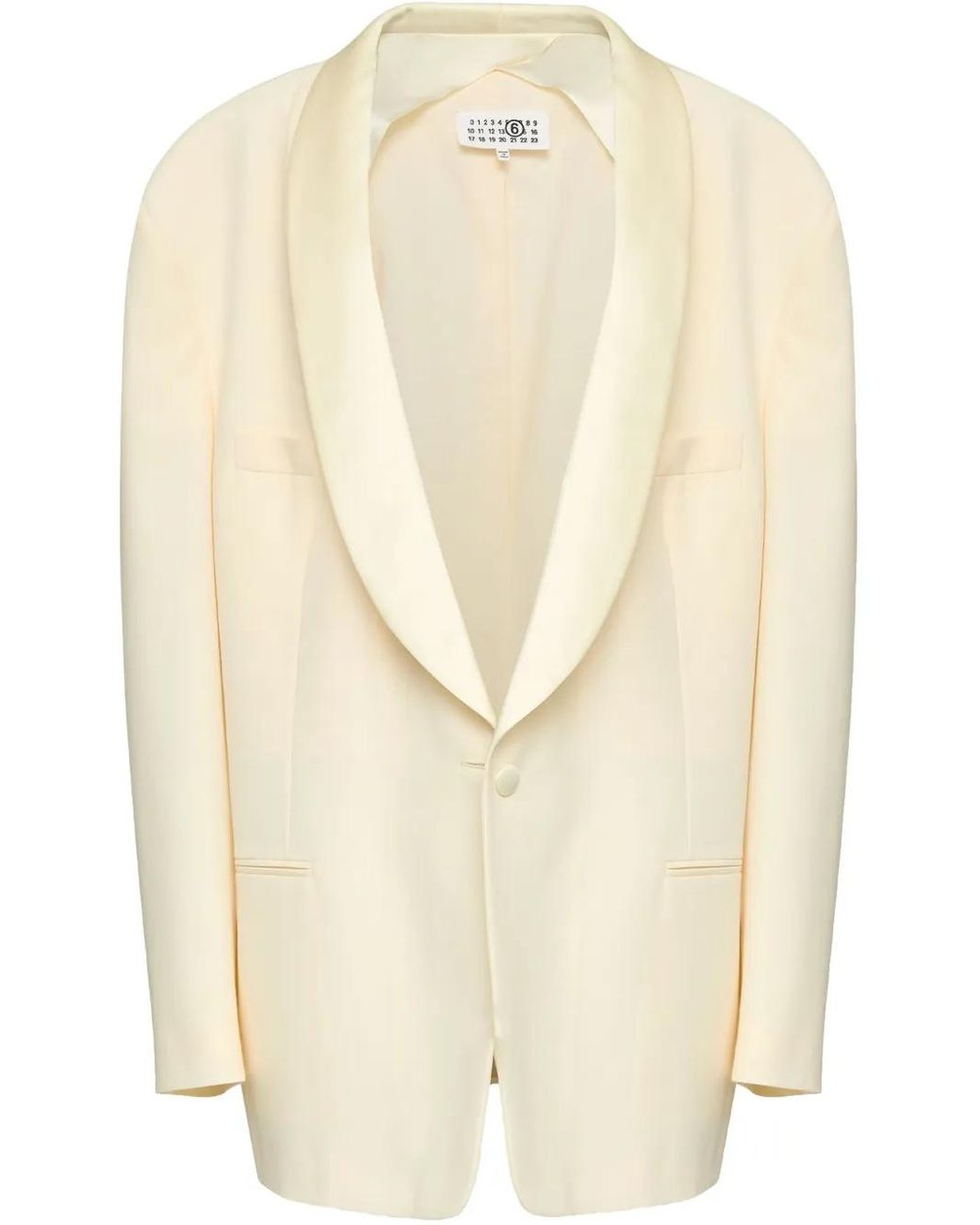 MM6 by Maison Margiela Natural Single-Breasted Blazer