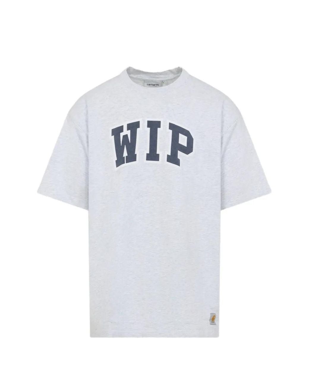 Carhartt White Logo Cotton T-Shirt for men