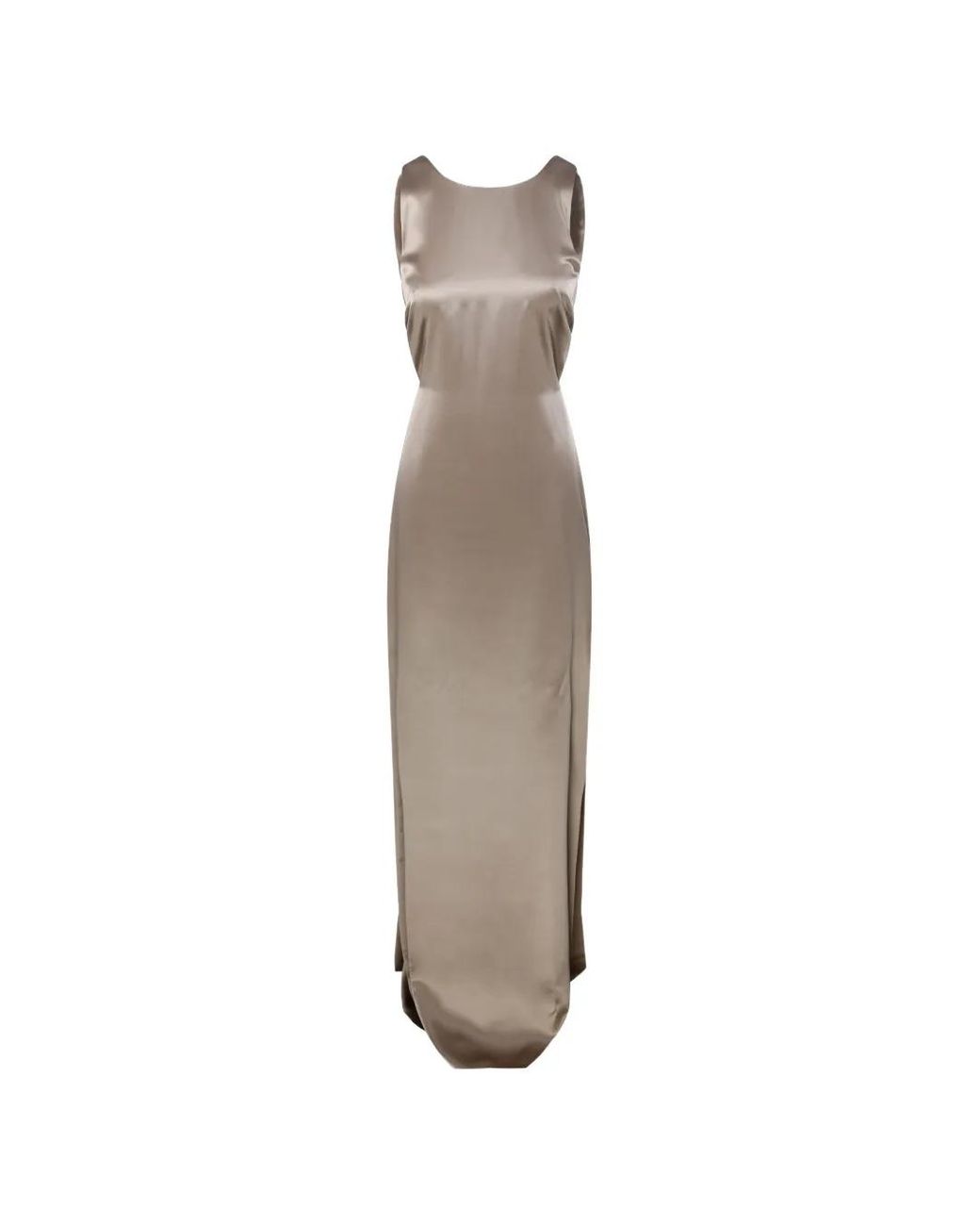 Max Mara White Draped Maxi Dress