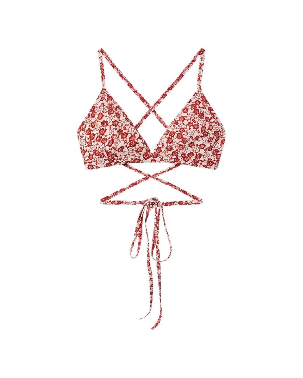 Isabel Marant Red Solange Bikini Top