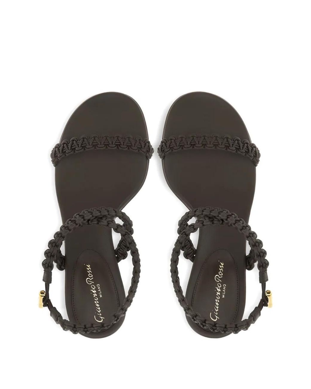 Gianvito Rossi Pink Ubud Braided Sandals