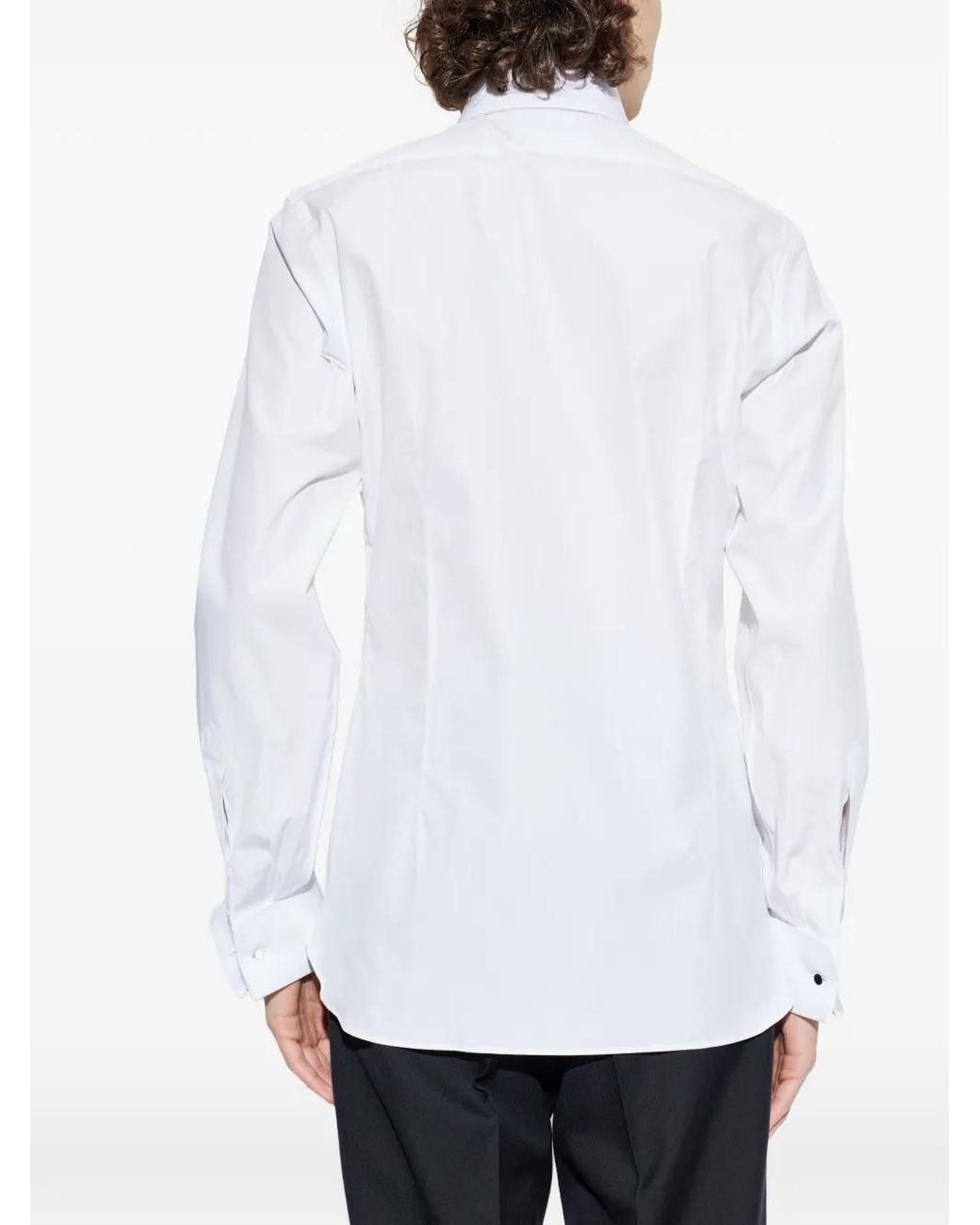 Tom Ford White Pleated Shirt for men
