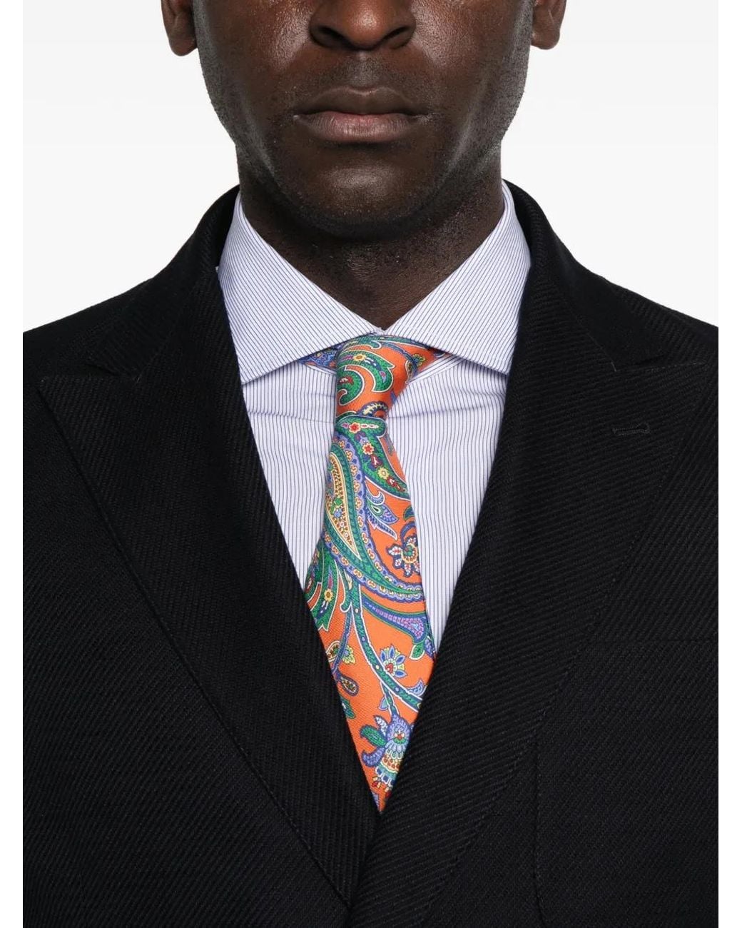 Canali Black Double-Breasted Peaked-Lapel Blazer for men