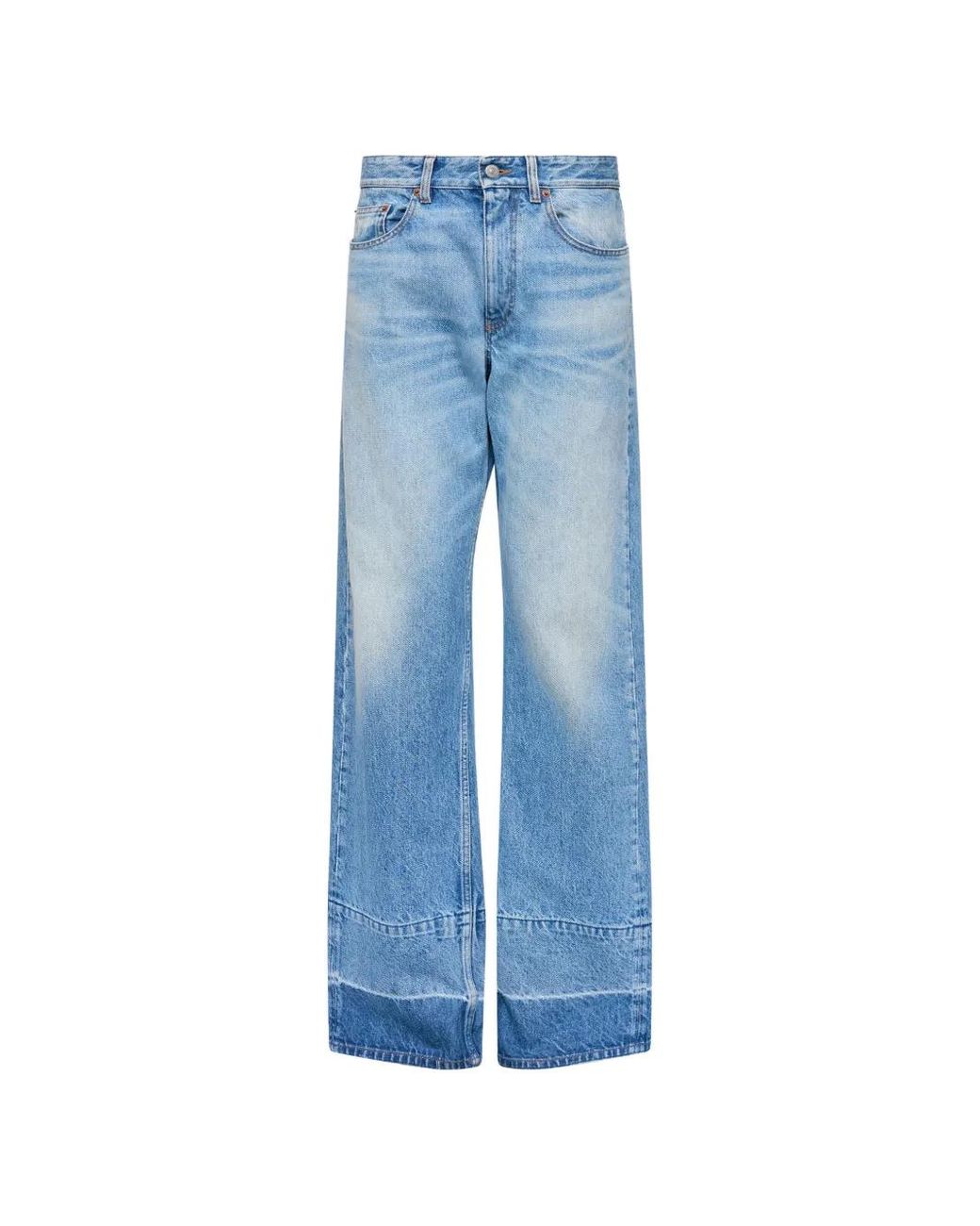 MM6 by Maison Margiela Blue Straight-Leg Jeans