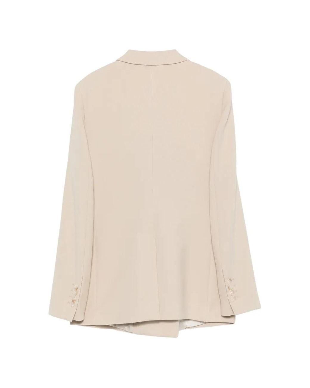 Manuel Ritz White Double-Breasted Peak-Lapel Jacket