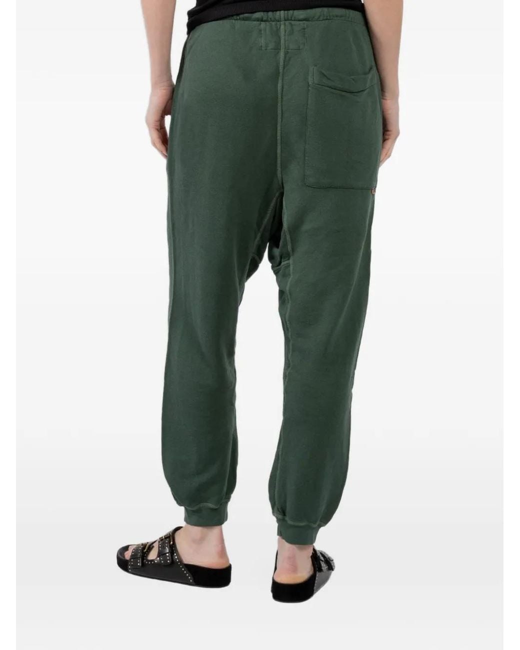 Freecity Green Drawstring Logo-Print Trousers