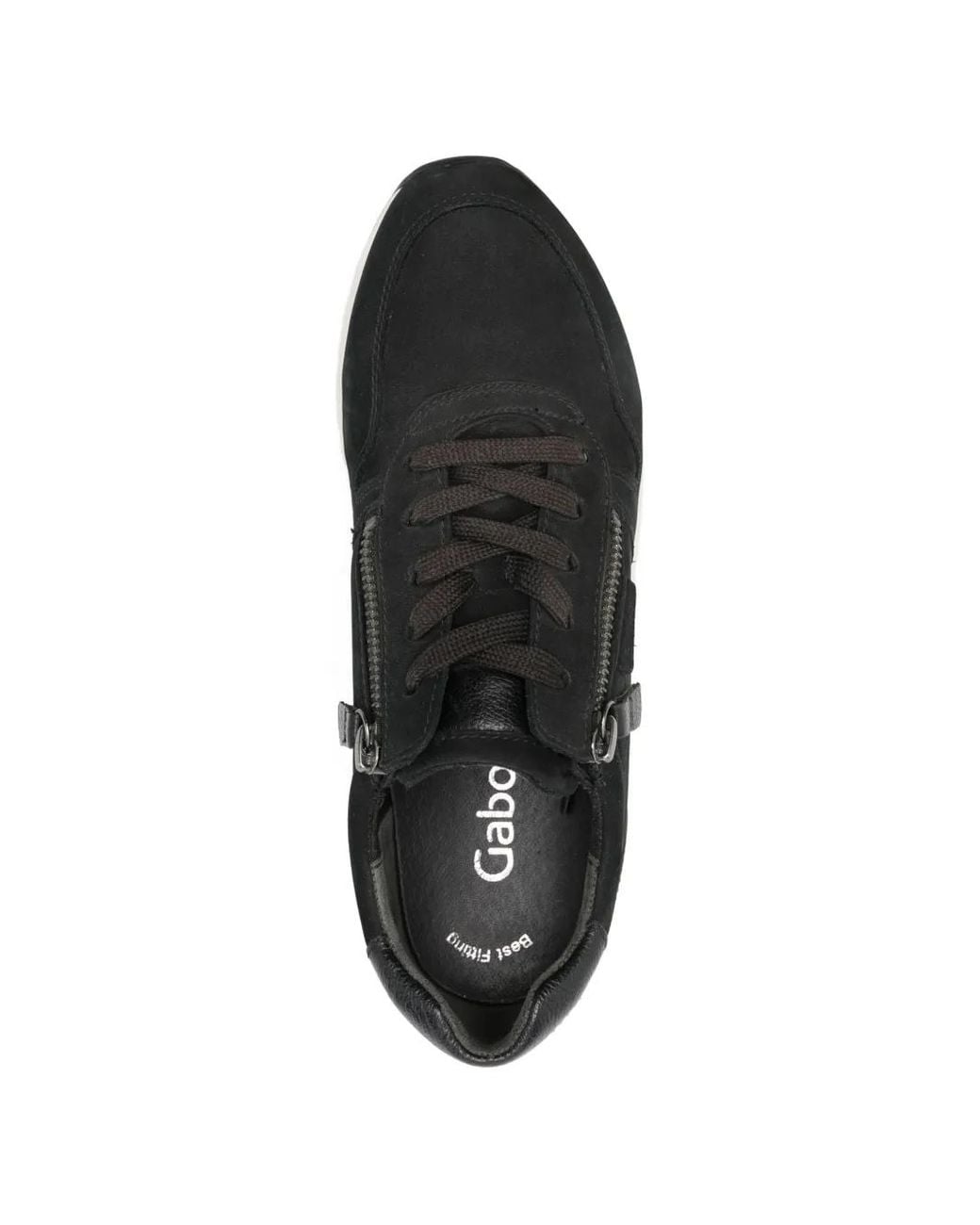Zapatillas con cordones y cremallera Gabor de color Black