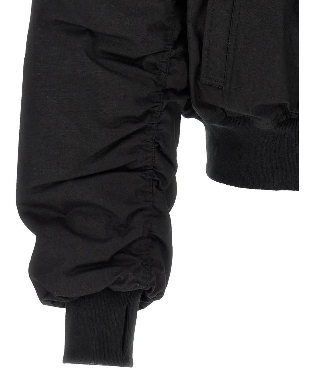 Thom Krom Black Veste À Capuche Et Manches Froncées for men
