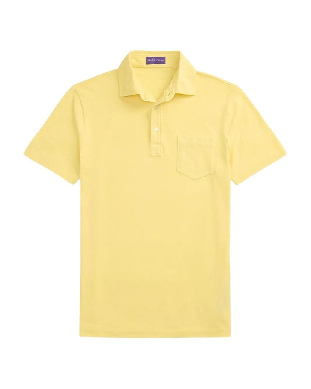 Ralph Lauren Yellow Pocket-Detail Polo Shirt for men