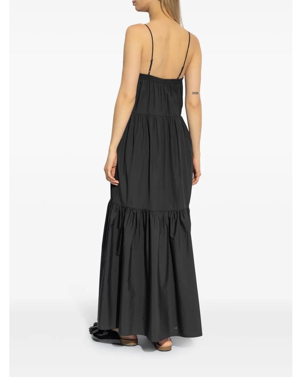 Rag & Bone Black Saige Poplin-Texture Cotton Dress
