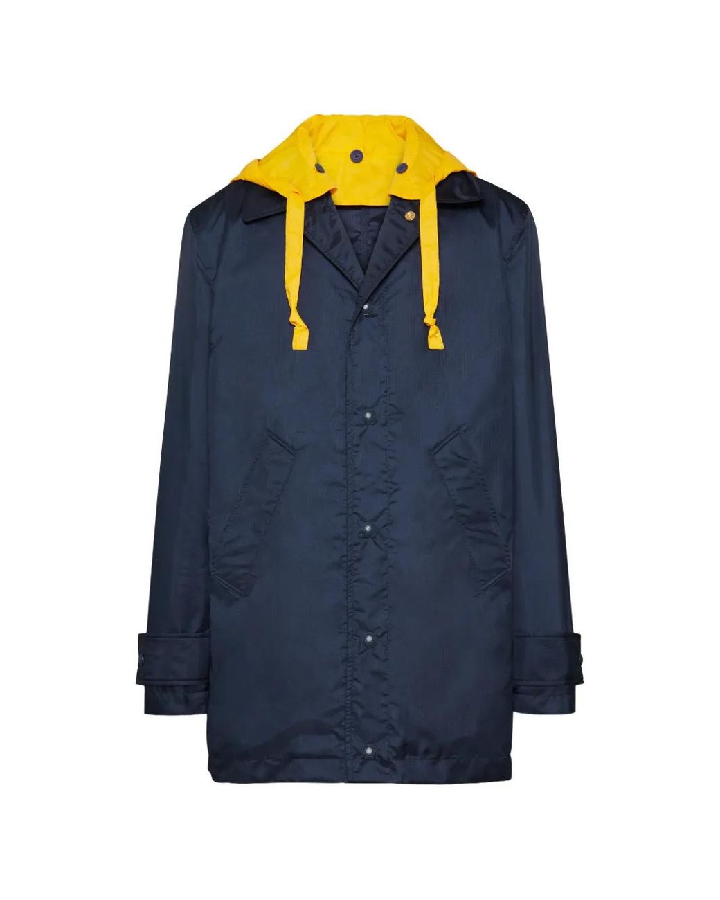 Thom Browne Blue Ripstop Unconstructed Relaxed Overcoat for men
