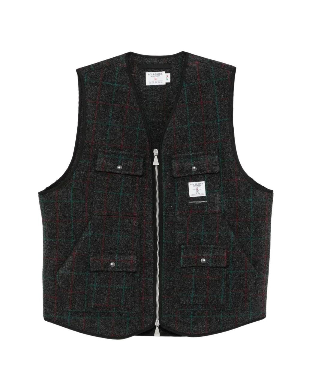 Engineered Garments Black Flap Pockets Gilet for men