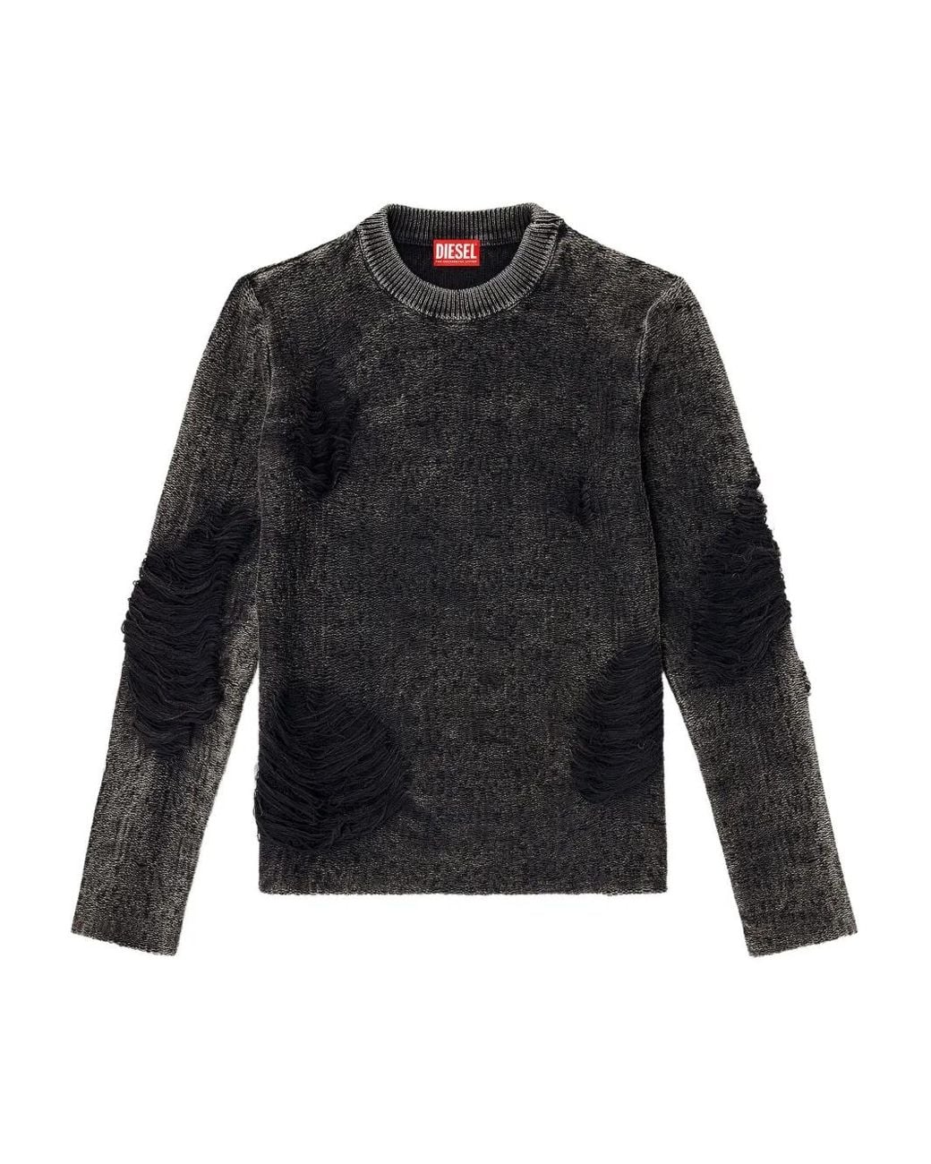 DIESEL Black Round-Neck Knitwear for men