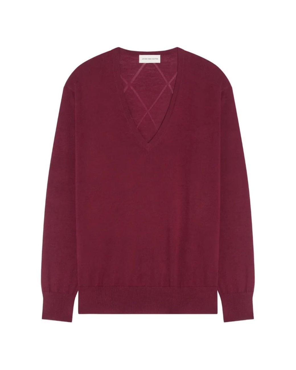 Dries Van Noten Red Merino Sweater