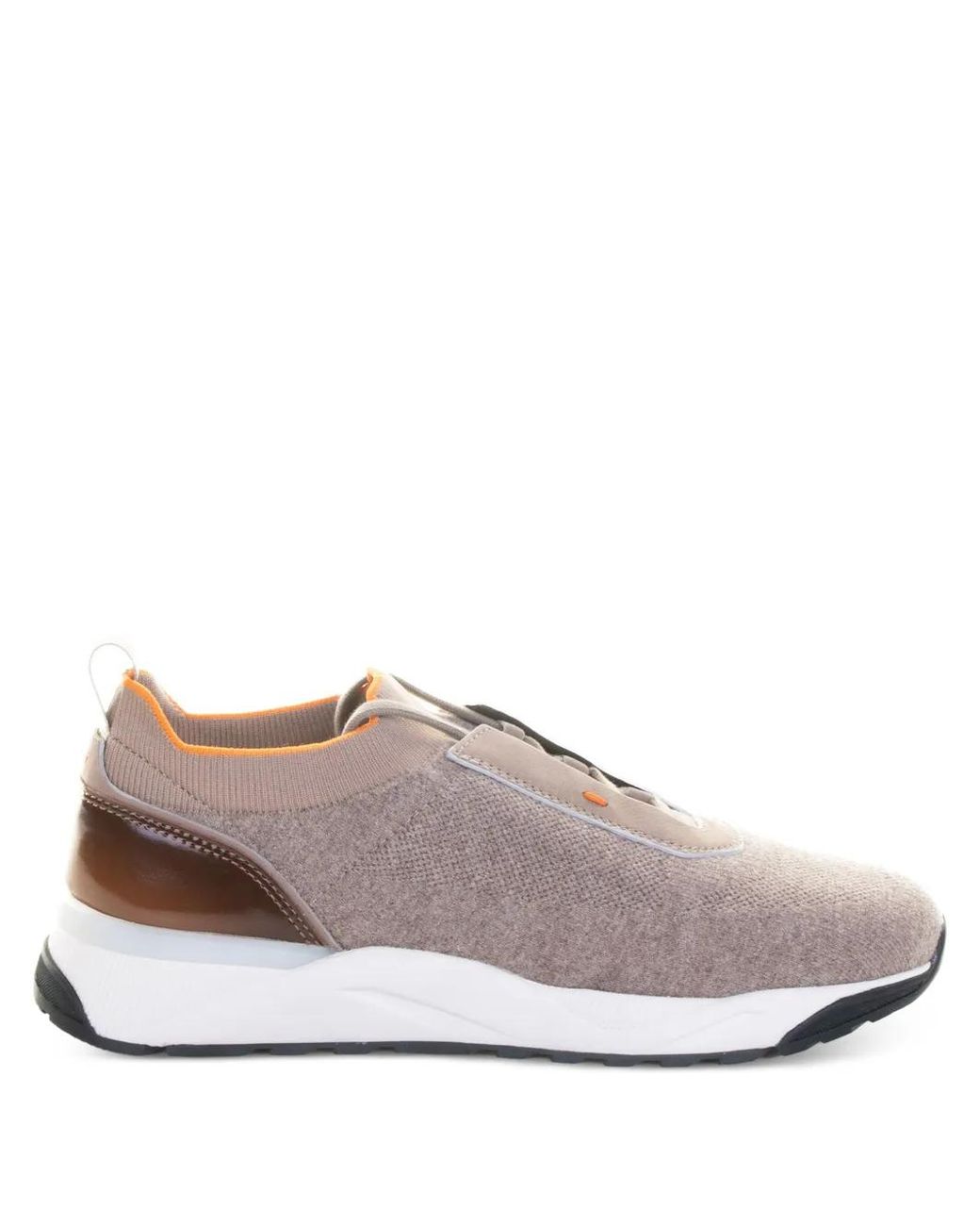 Santoni Sneakers Mit Strickeinsätzen in Brown für Herren