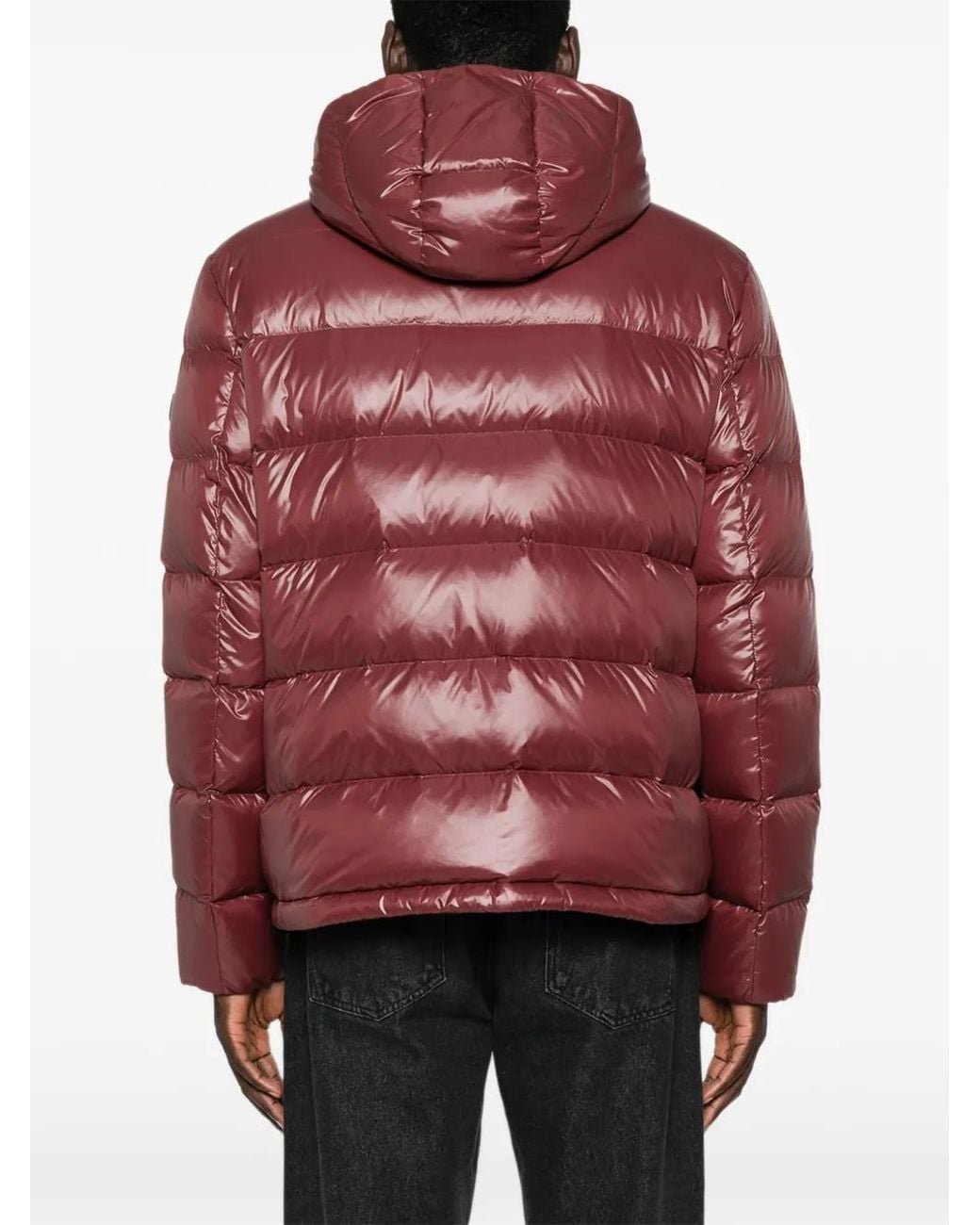 Peuterey Red Quilted Hooded Puffer Jacket for men