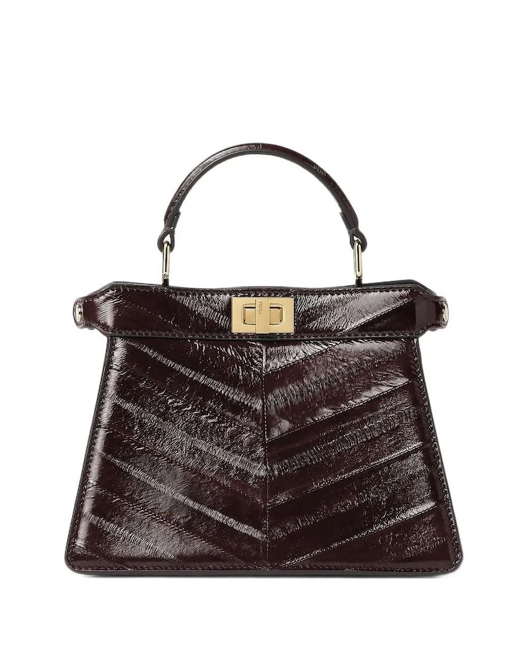 Fendi Purple Petit Cabas Peekaboo Iseeu En Cuir