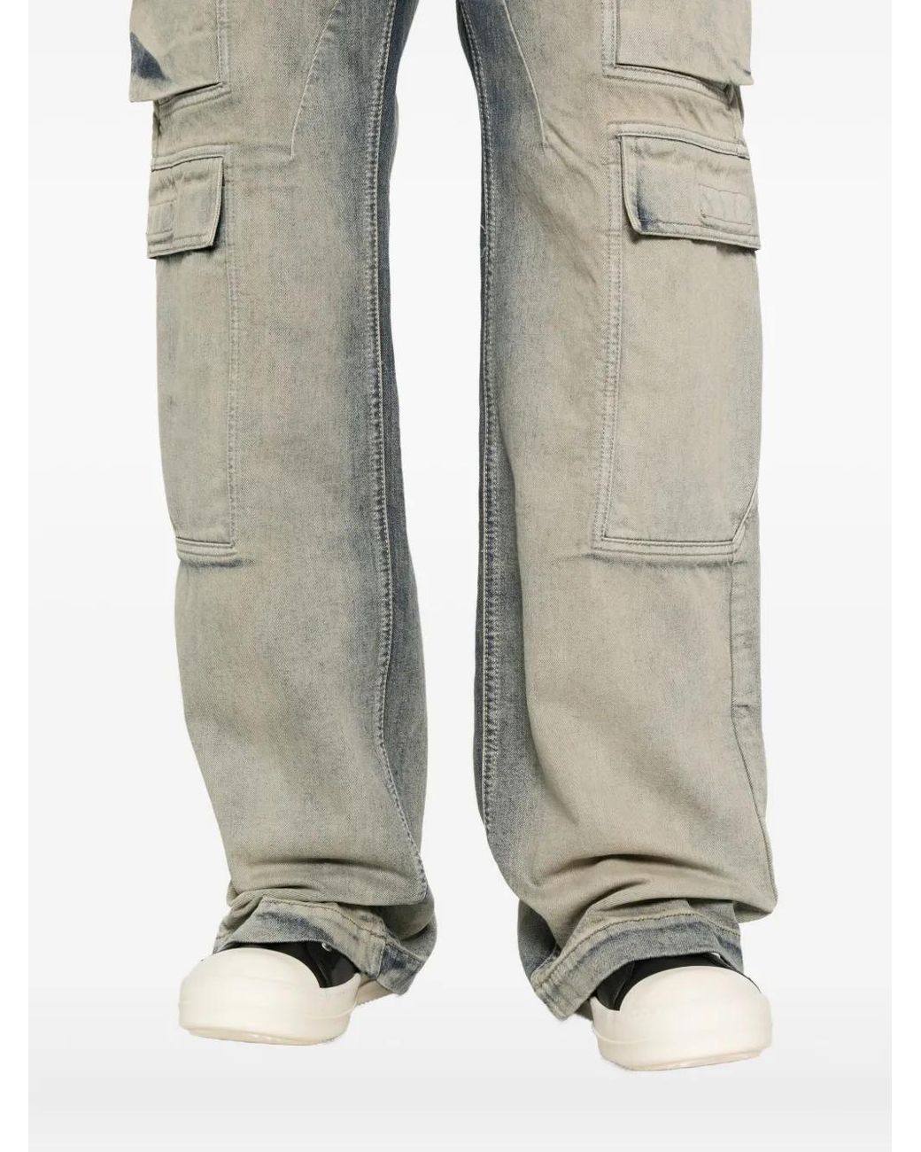 Rick Owens Gray Cargo Pocket Jeans for men