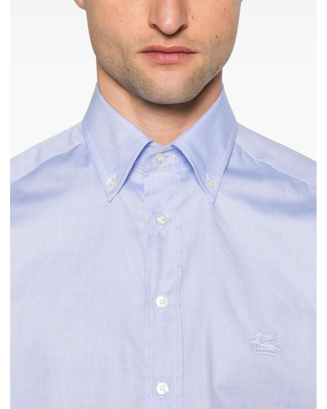 Etro Button-Down-Hemd Mit Logo in White für Herren