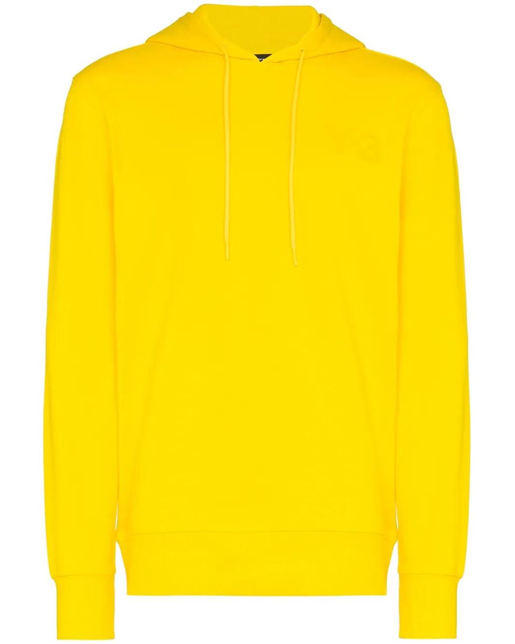 Y-3 Yellow Logo-Print Hoodie for men