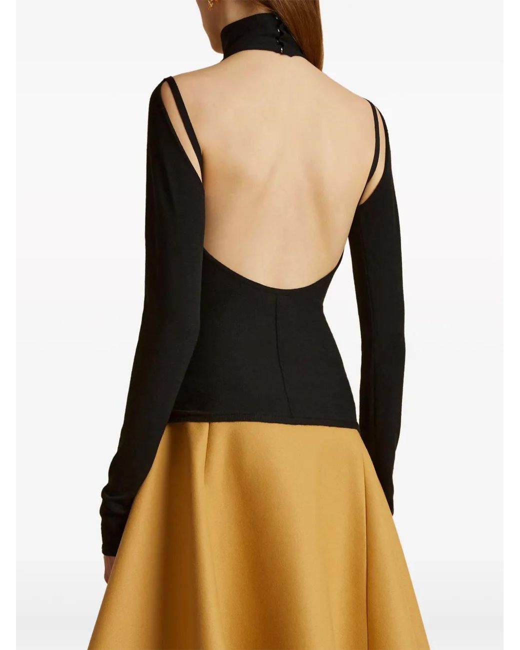 Khaite Black The Marlowe Blouse With Back Opening